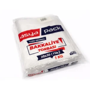 Asya Pack Ambalaj Bakkaliye torbası birlik şeffaf torba orjinal Plastik 15x30cm 1kg